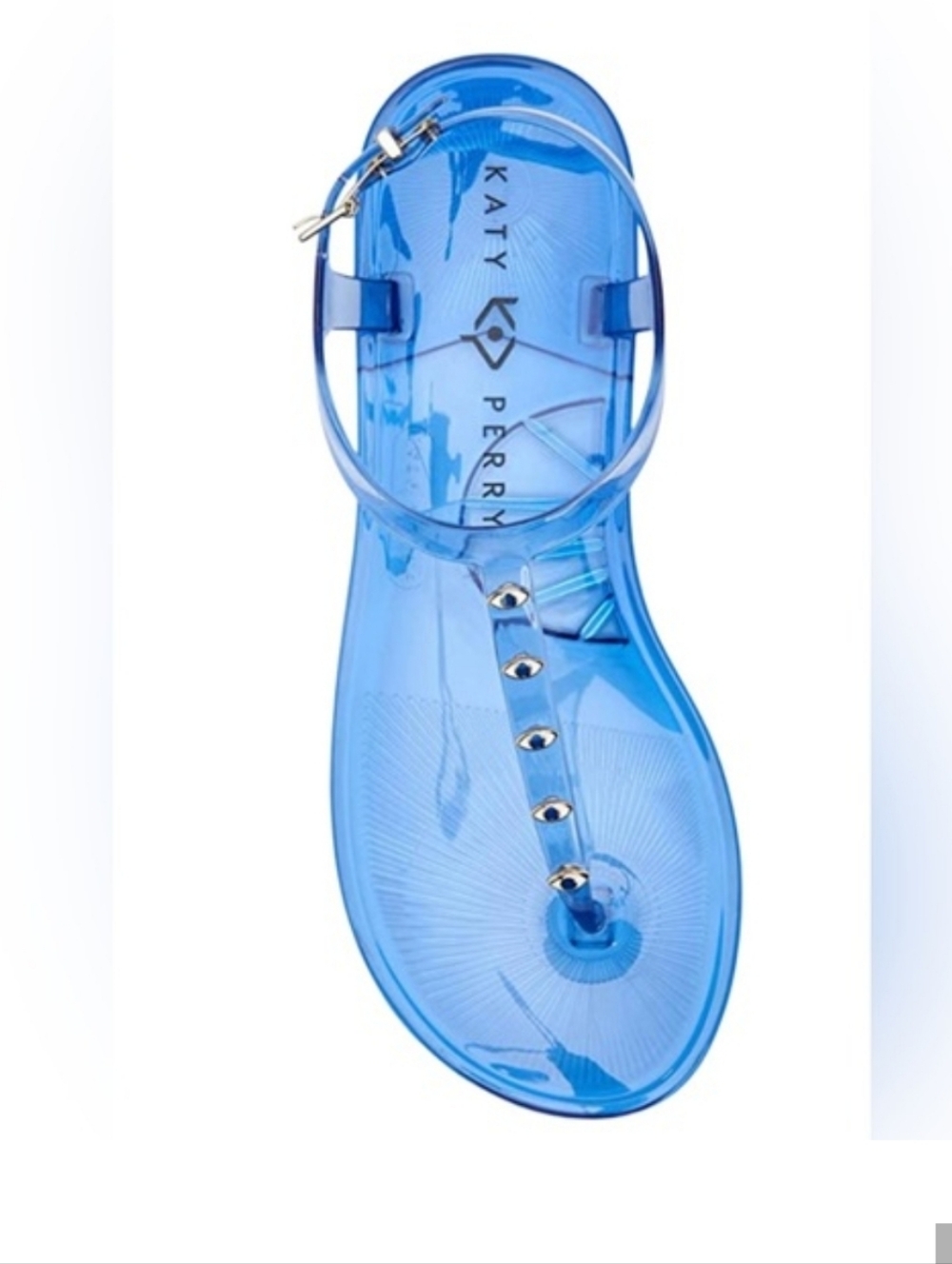 Katy Perry Collections Blue Jelly T-Strap Sandals Size 5